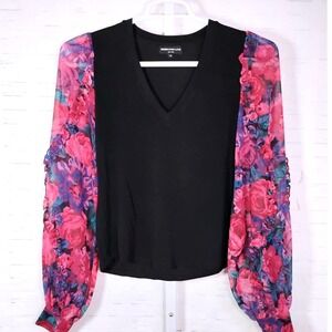 Generation Love Kalani Rose Combo Ruffle Sheer  Sleeve‎ Top